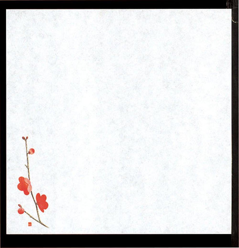 Yamako Yomi Non-Fluorescent Paper Four Seasons Oil-Resistant Cover Paper (Small) Plum 100 Sheets Approx. 15x15cm 64914