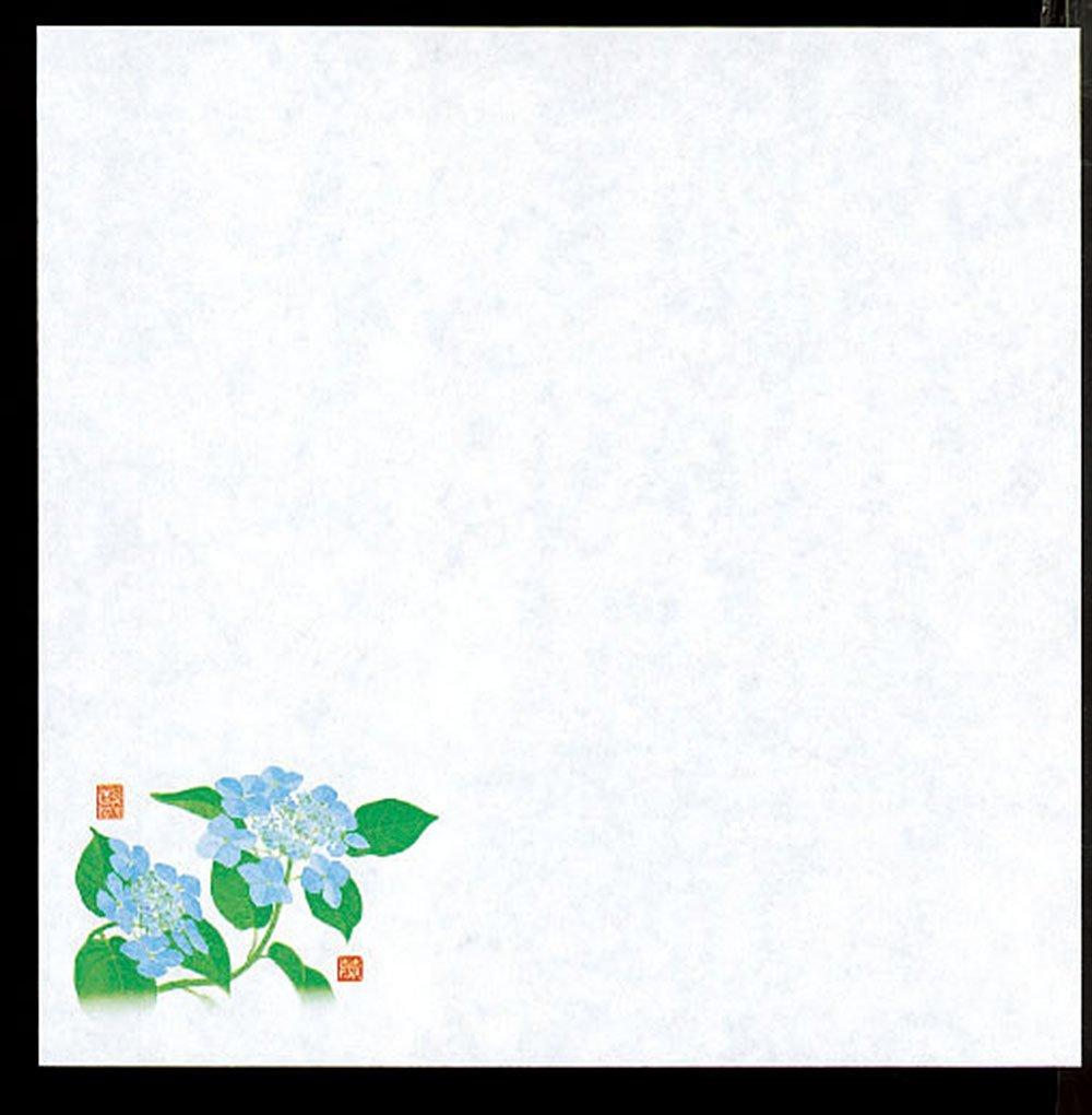 Yamako Yōbi Non-Fluorescent Paper Four Seasons Oil-Resistant Cover Paper (Small) Hydrangea 100 Sheets Approx. 15x15cm 65480