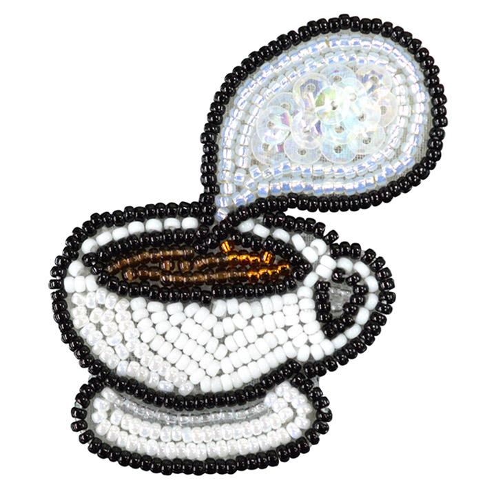 MIYUKI Bead Kit Bead Embroidery Brooch Kit Hot Coffee BFK-577