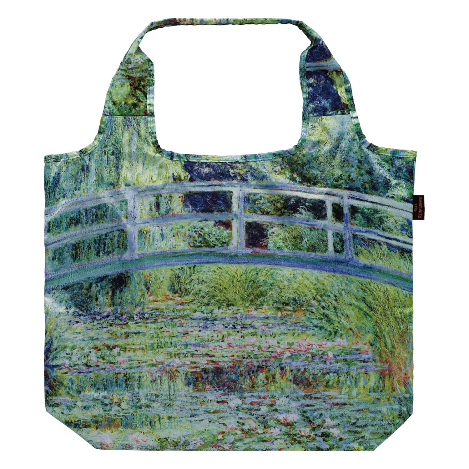 Masterpiece Cooler Eco Bag: Monet's Water Lilies Pond and Japanese Bridge