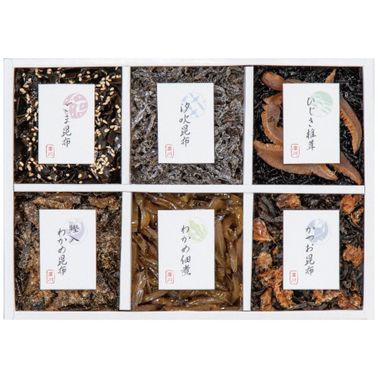 Assorted Tsukudani Dishes with Kombu Seaweed (6 Items) 200-43　200-43