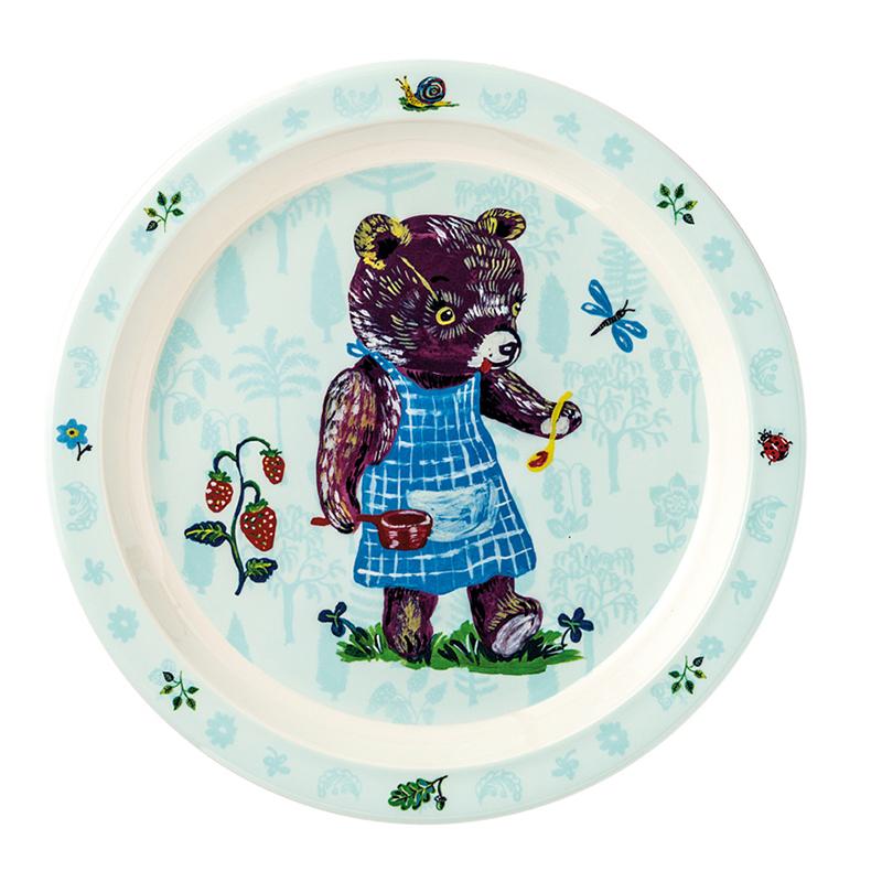 Nathalie Lete Petit Jour Melamine Plate Goldilocks and the Three Bears BL