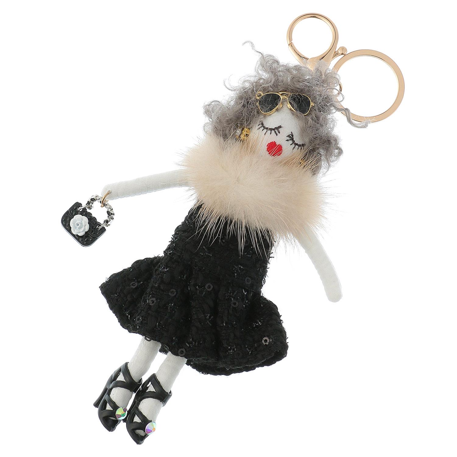 Fur-Trimmed Doll Charm