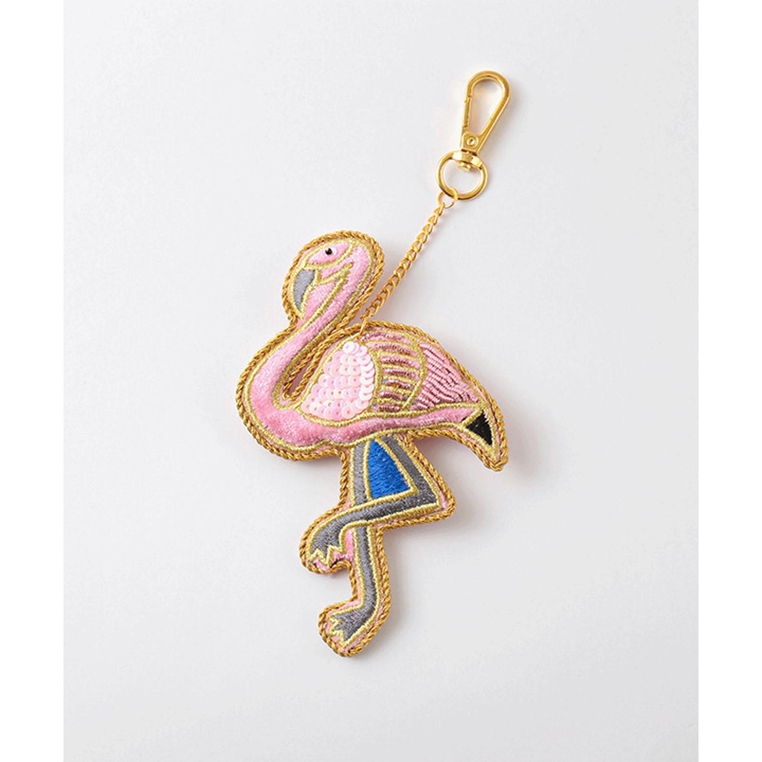 Zari Embroidery Keyring with Animal Motif