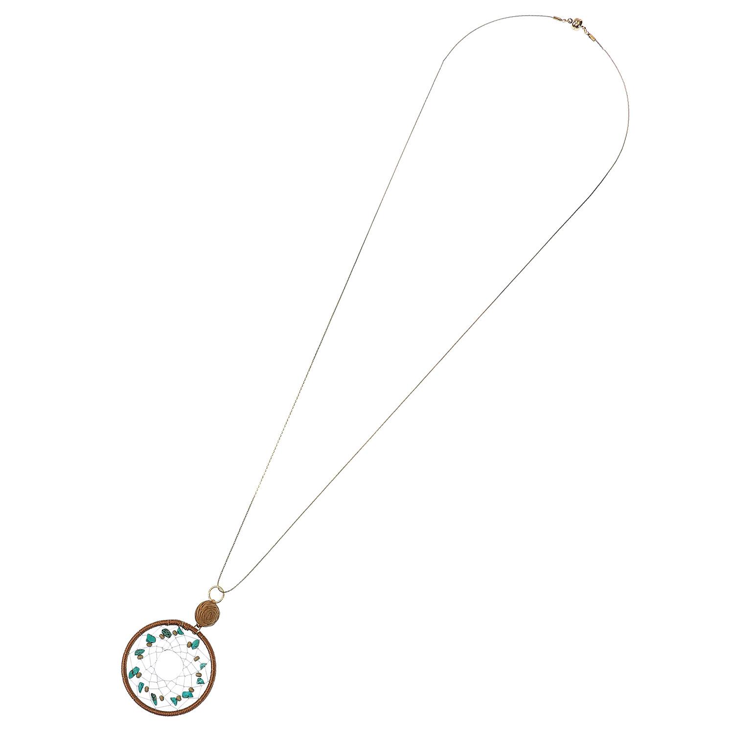 Chain Long Necklace Blue