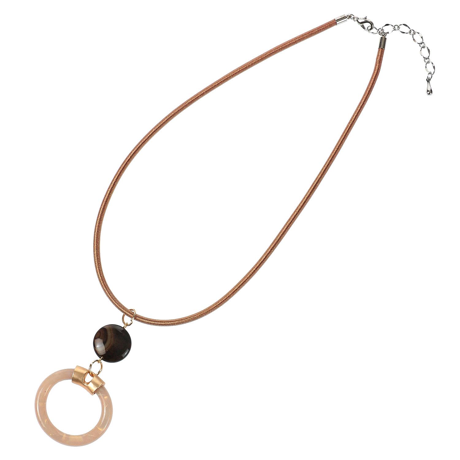 Circle cord necklace