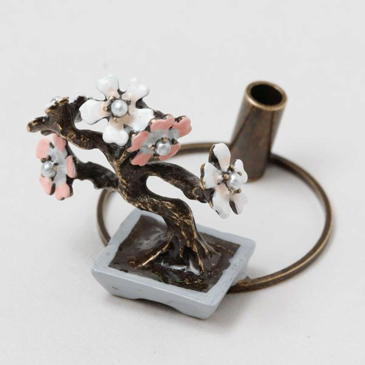 Traditional Japanese Incense Holder 02 Bonsai Cherry Blossom