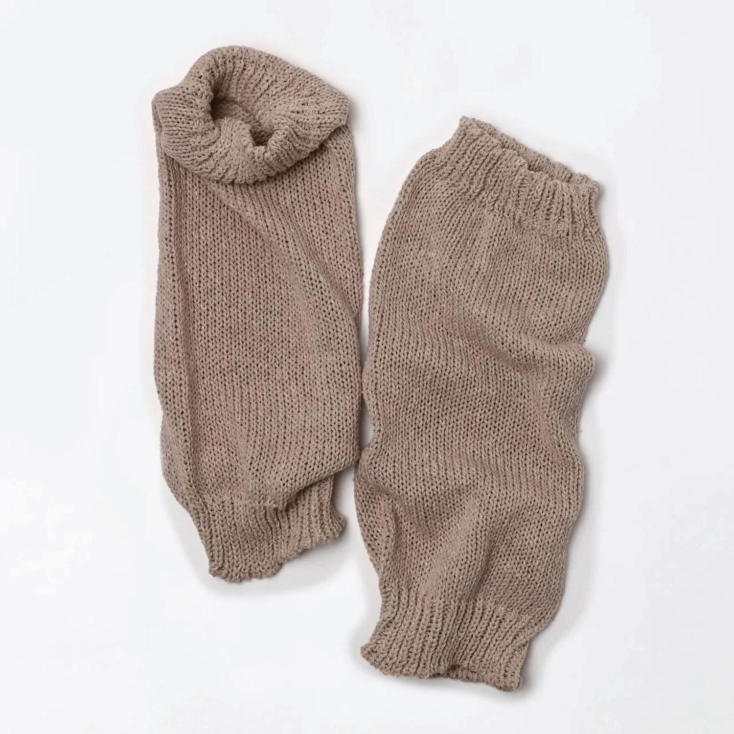 Silk Arm & Leg Warmers Short Beige