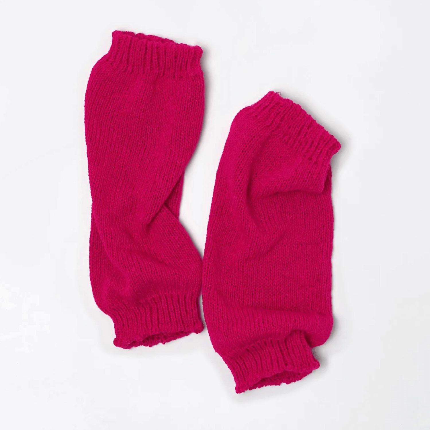 Silk Arm & Leg Warmers Short Scarlet