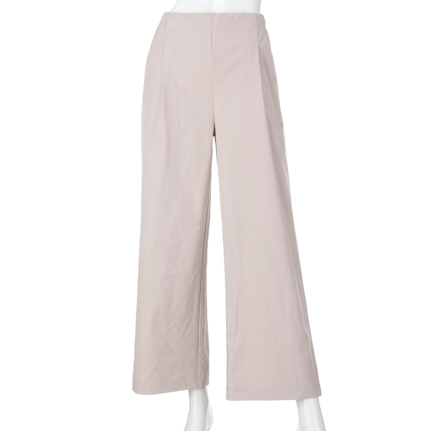 Water-repellent Stretch Wide-Leg Pants
