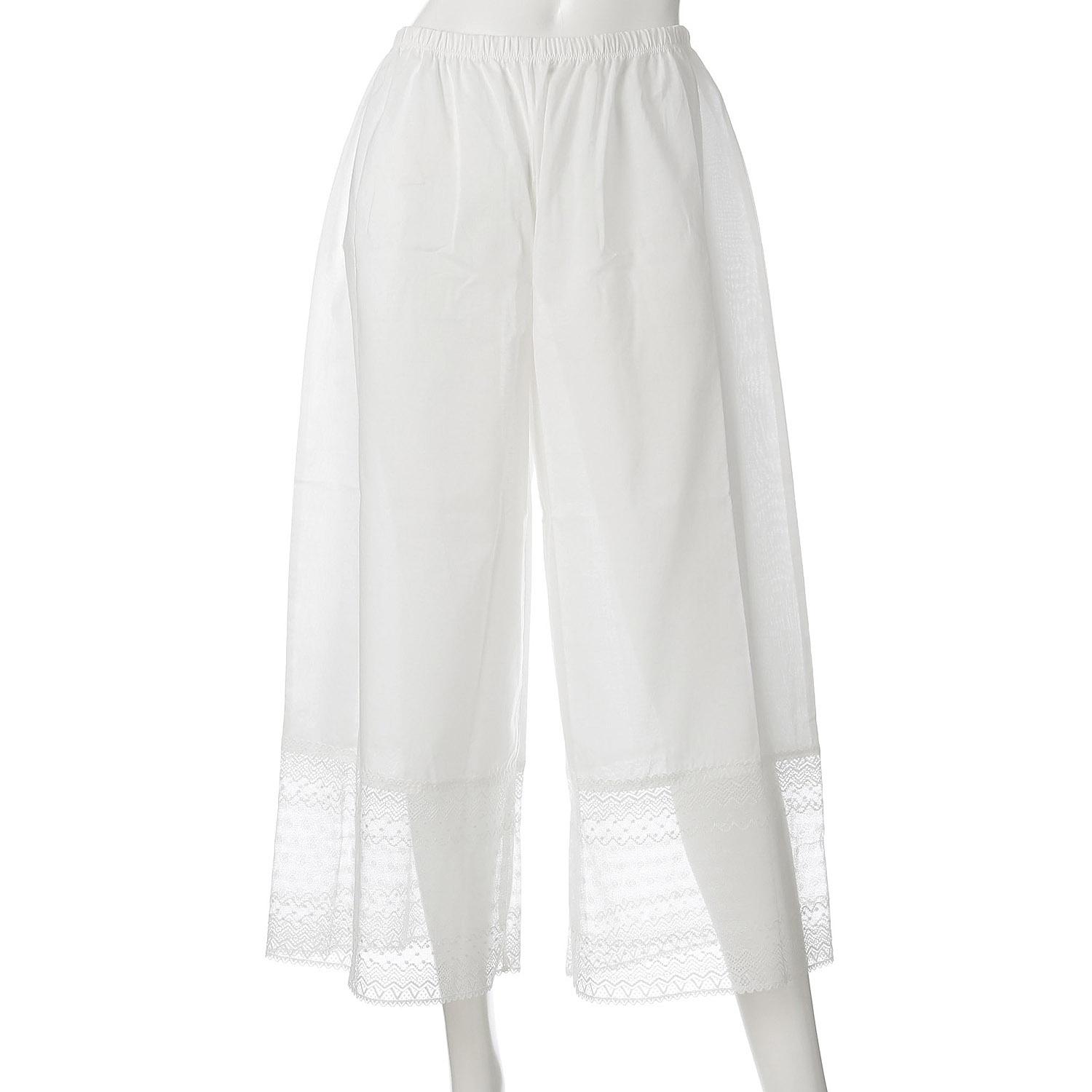 Show Off! Knee-Length Long Bottoms White M