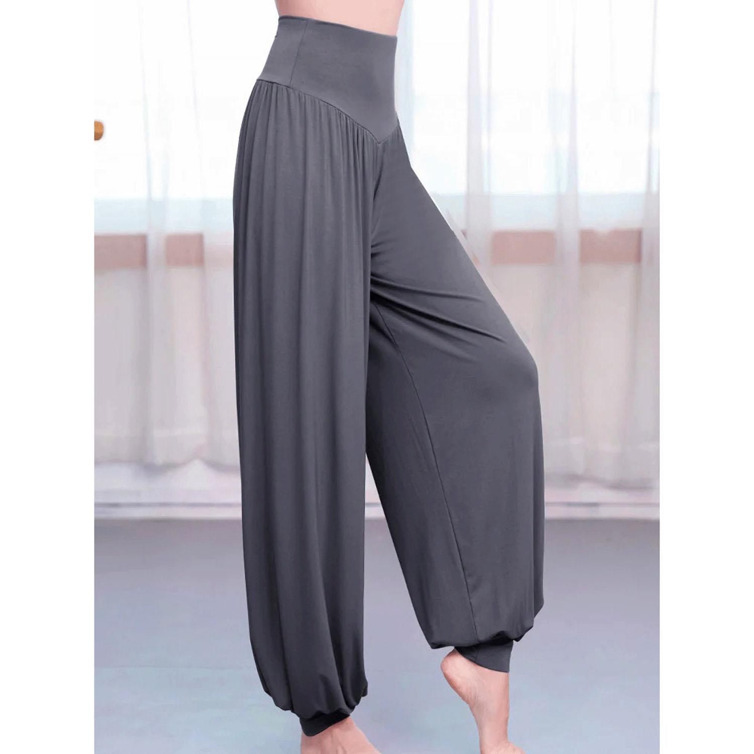 Yoga Harem Pants, Gray, M