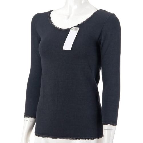 Brushed-Back 3/4-Sleeve Inner (Long-Sleeve Shirt)　Black　LL (2L)