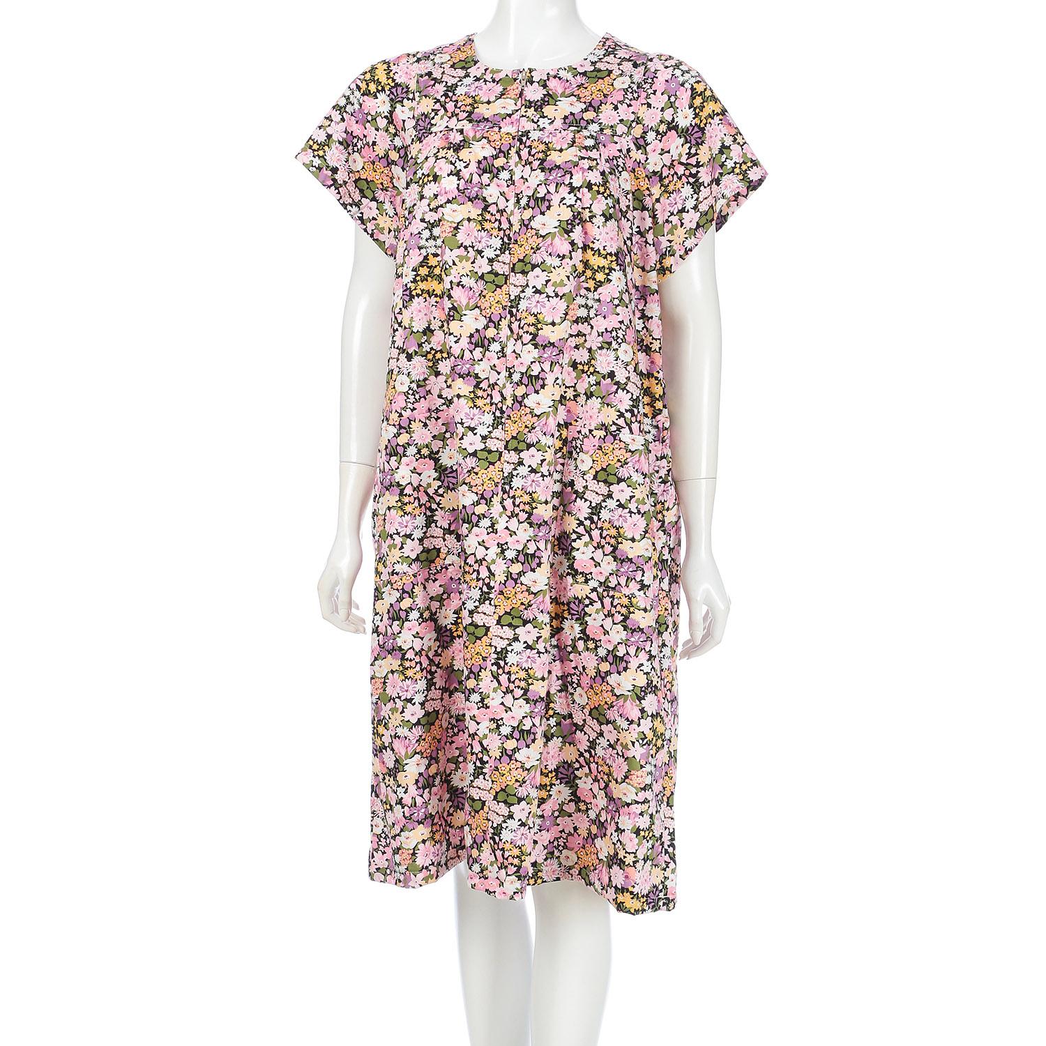 Silk Gathered Dress Pink M–L