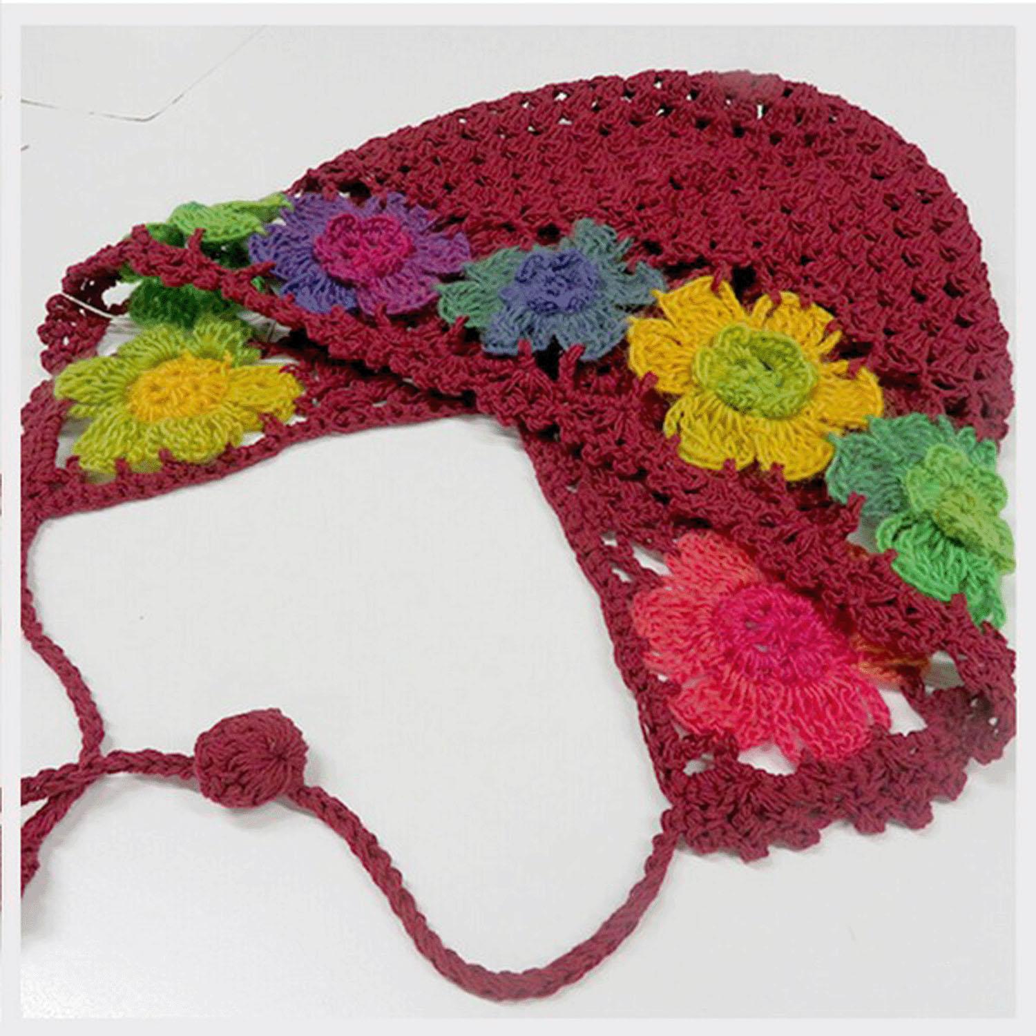 Flower Knit Bonnet