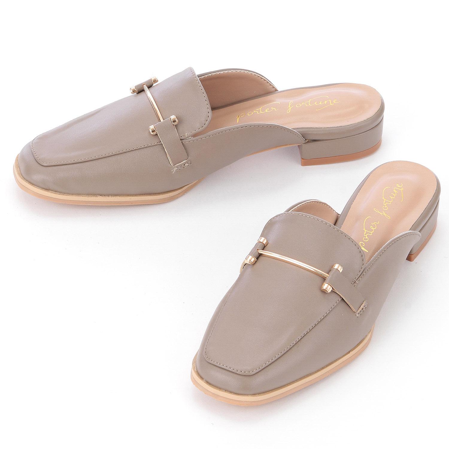 Porter Fortune Square Toe Mule with Bit H-6130 Oak M