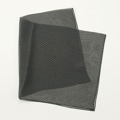 Made in Japan Pindot Silk Scarf 52×52 cm Black