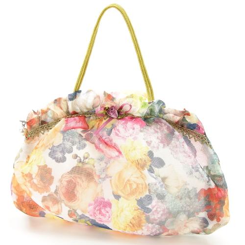 Organza Frill Handle Pouch Large