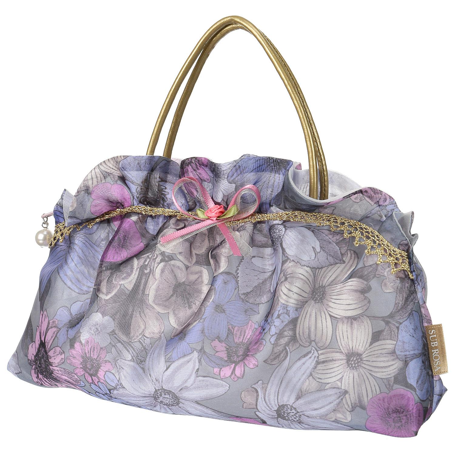 Organza Frill Handle Pouch Large