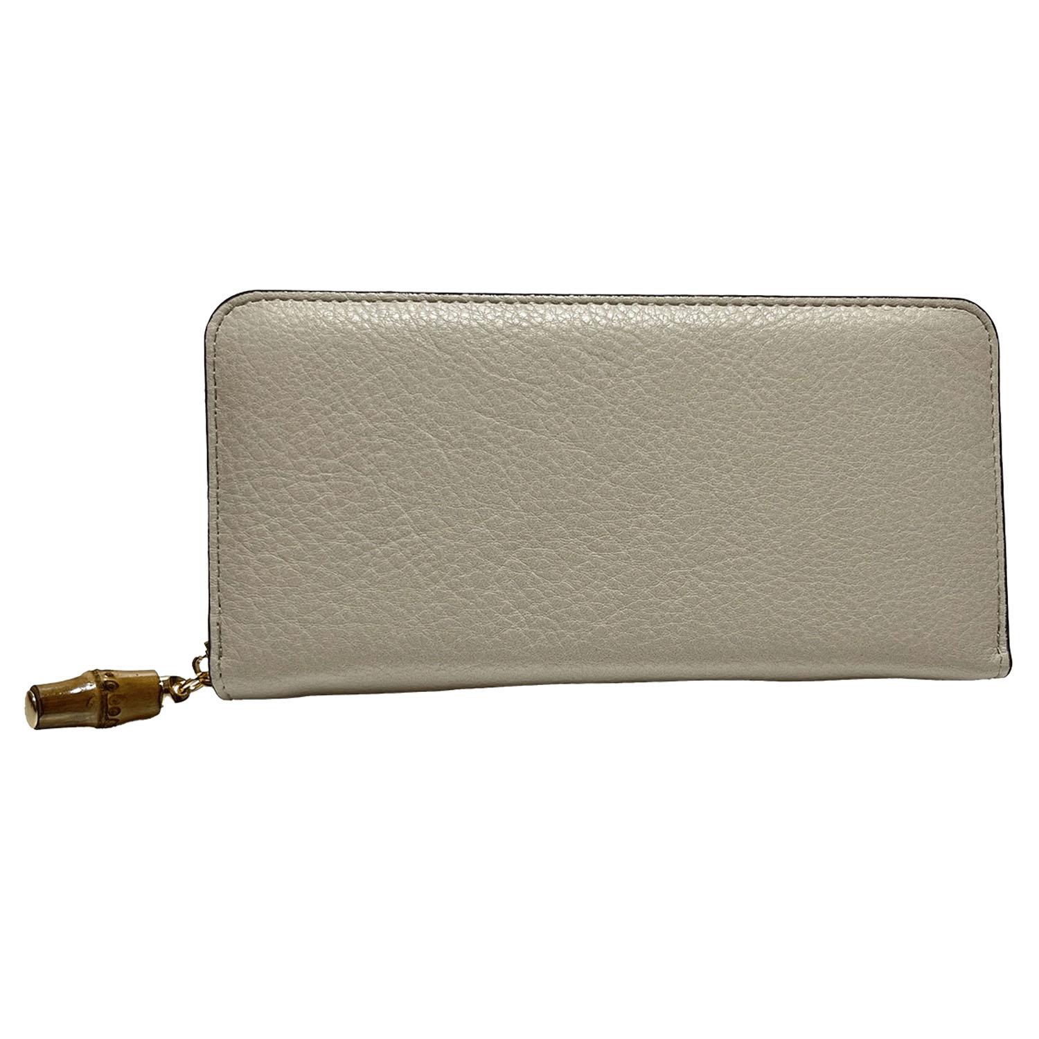 Bamboo Round Zipper Long Wallet