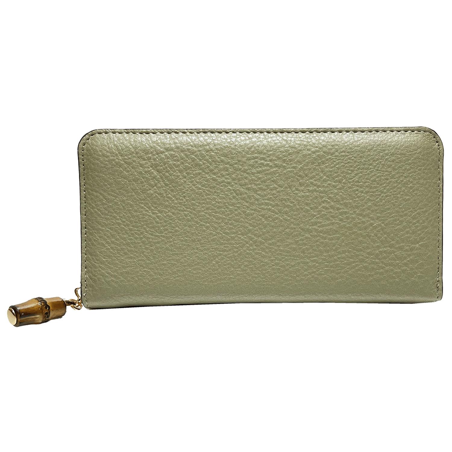 Bamboo Round Zipper Long Wallet