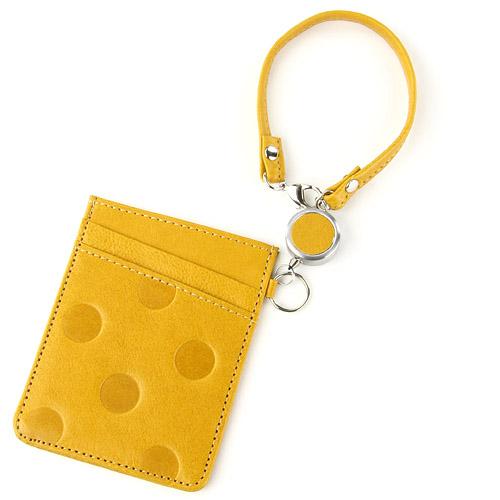 Dot-embossed Pass Case with Reel