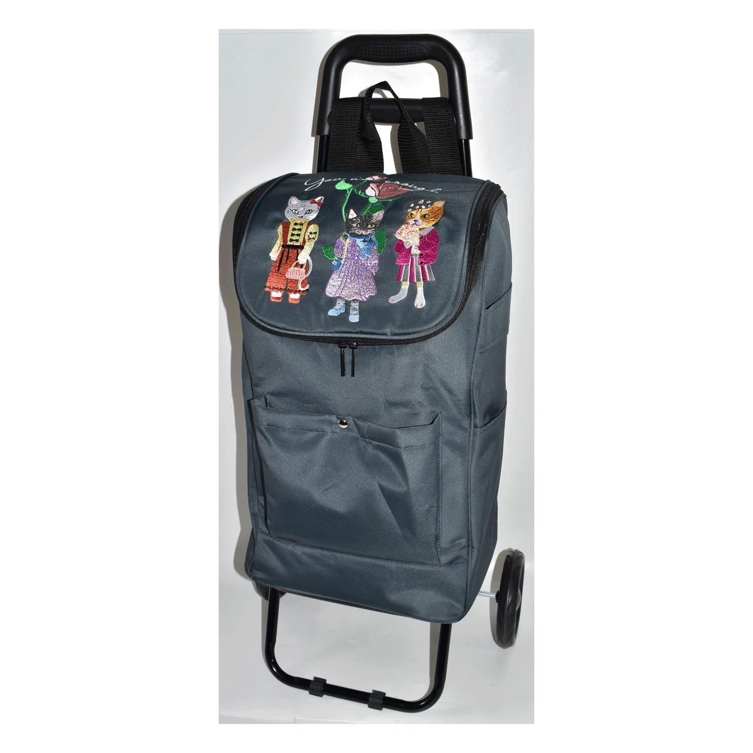 Cat Embroidery Carry Cart