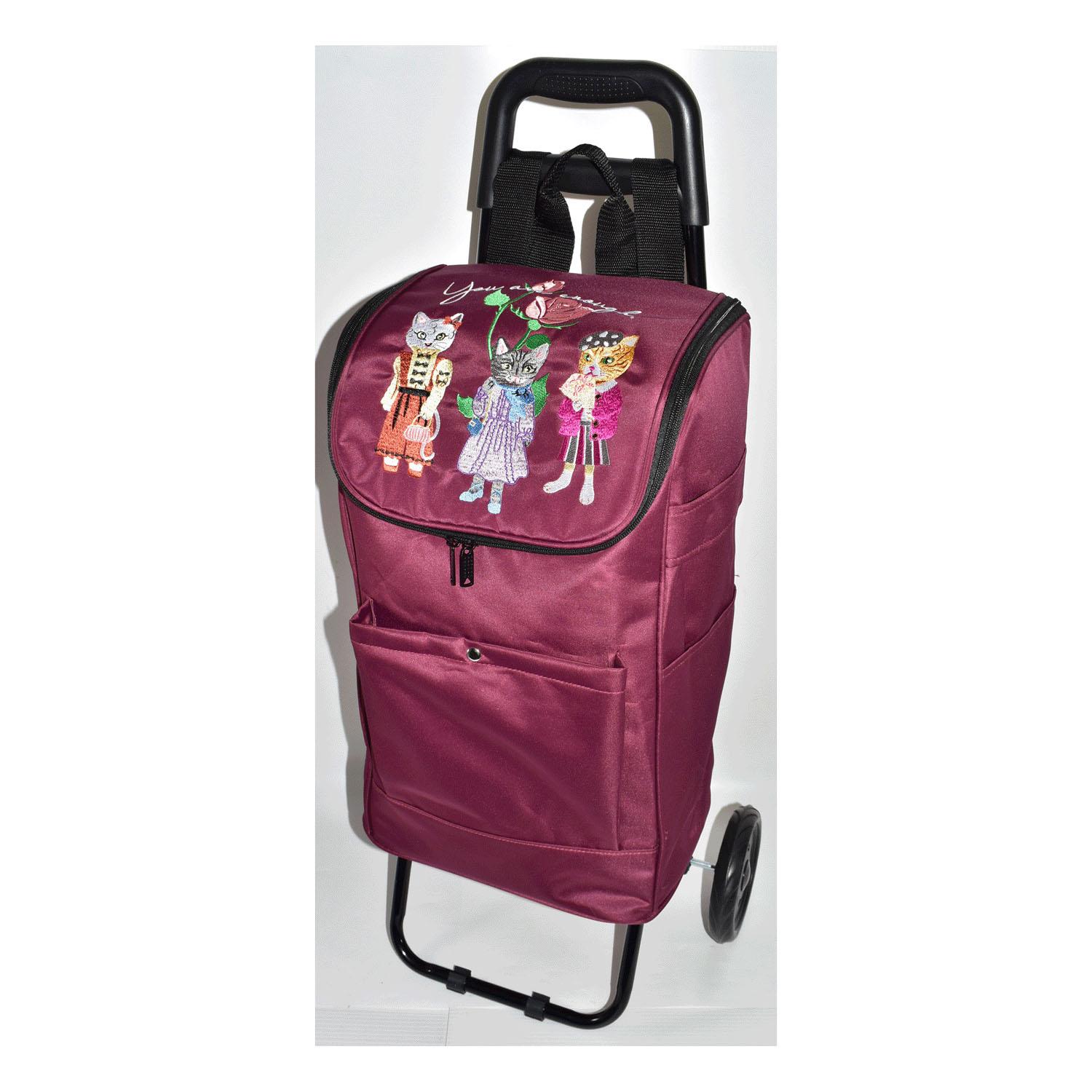 Cat Embroidery Carry Cart