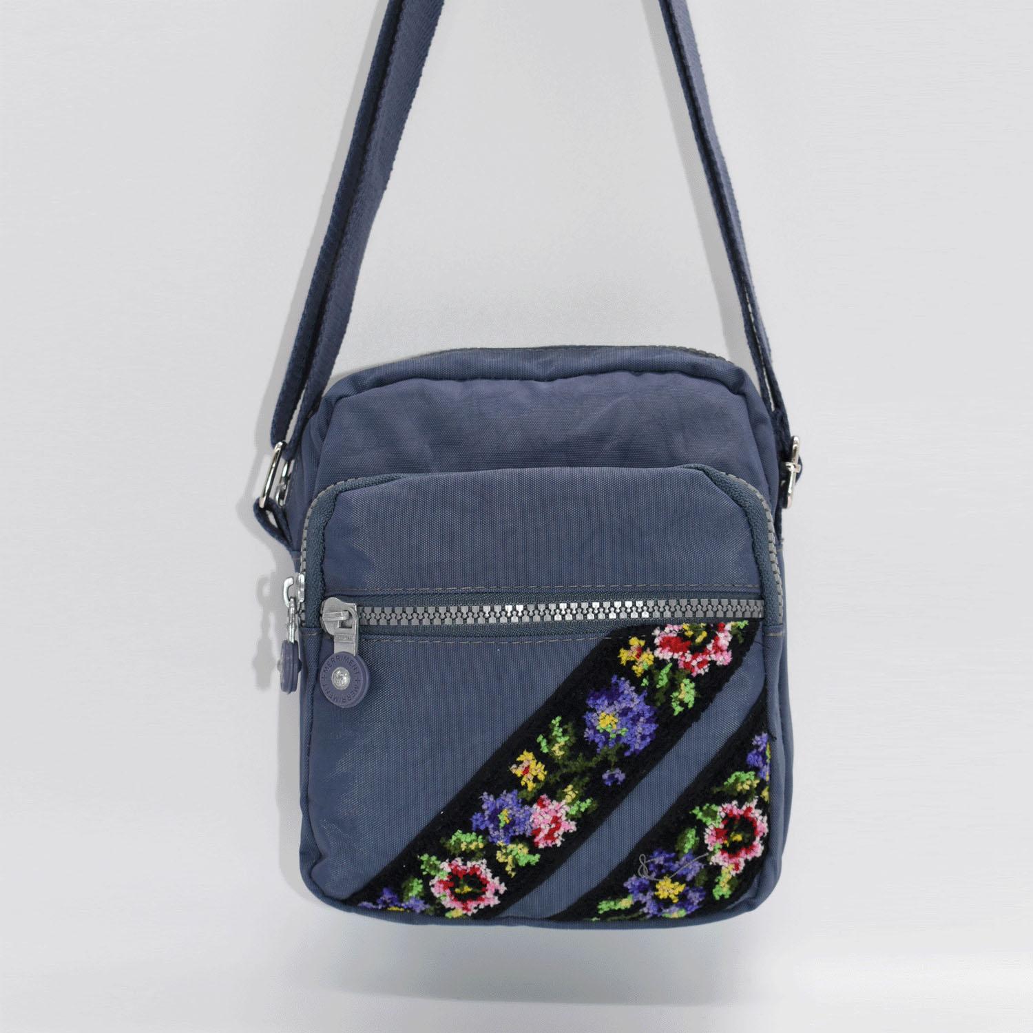 Chenille Weave Vertical Shoulder Bag