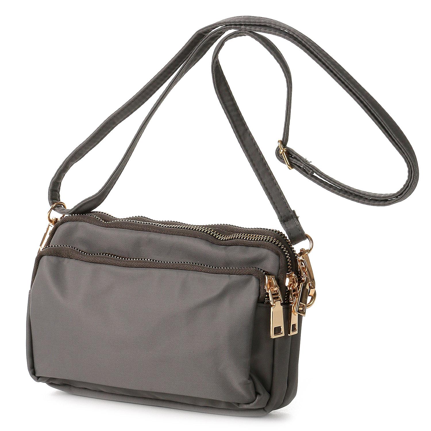 3-Pocket Multi-Function Shoulder Bag - Greige