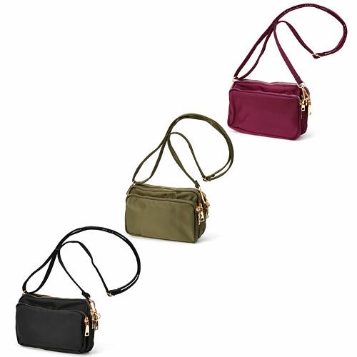 3-Pocket Multi-Function Shoulder Bag - Black