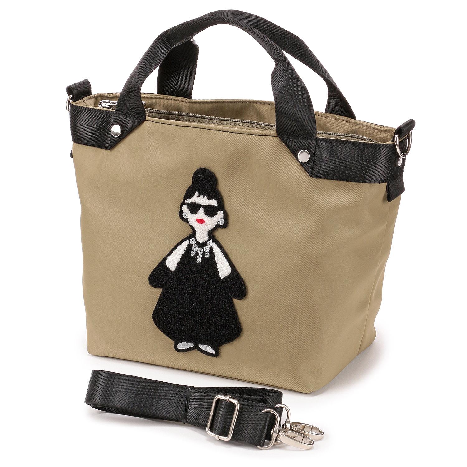 HAPPY FACE Lady Emma 2-Way Bag - Greige