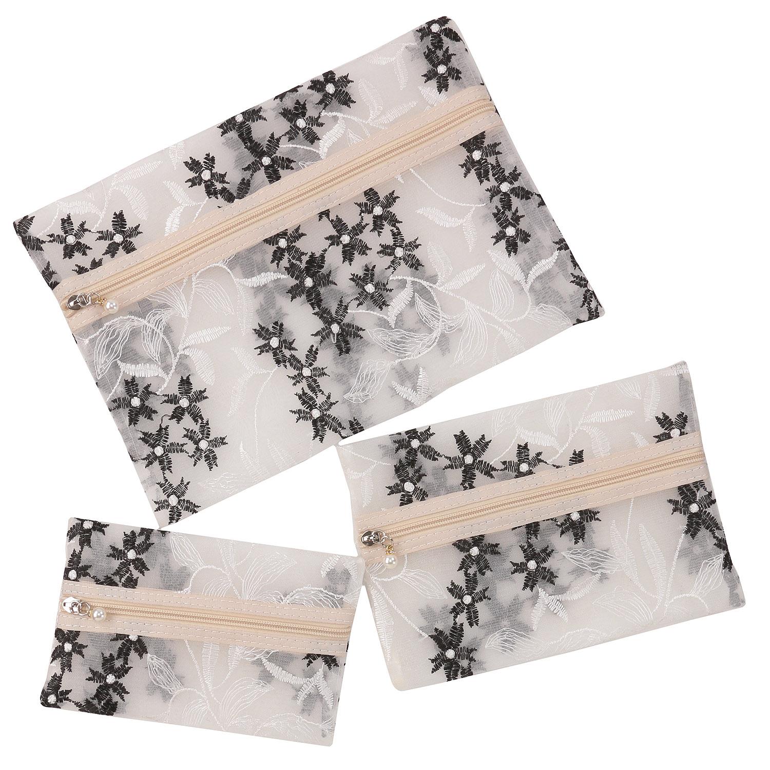 Flower Leaf Triple Pouch