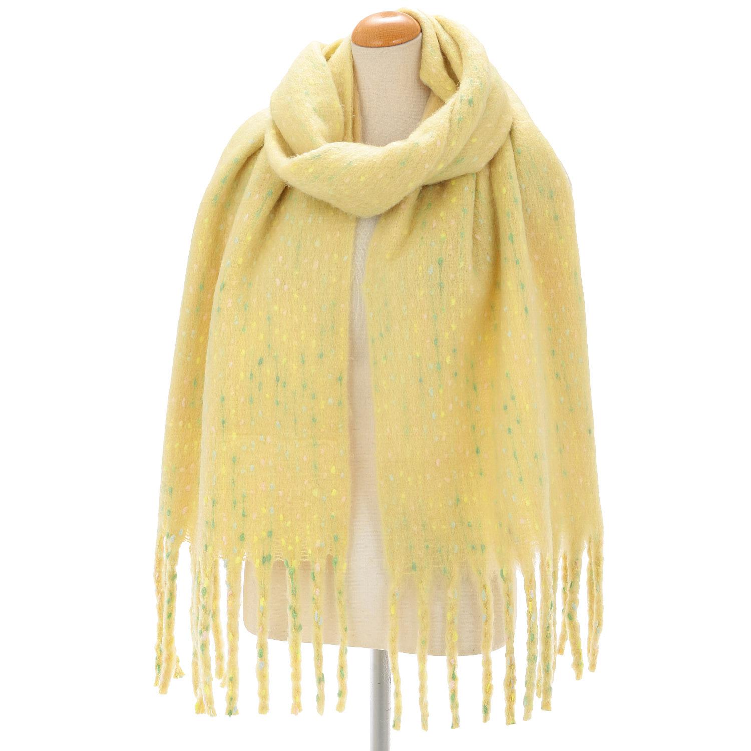 Fluffy Fringe-Trimmed Scarf