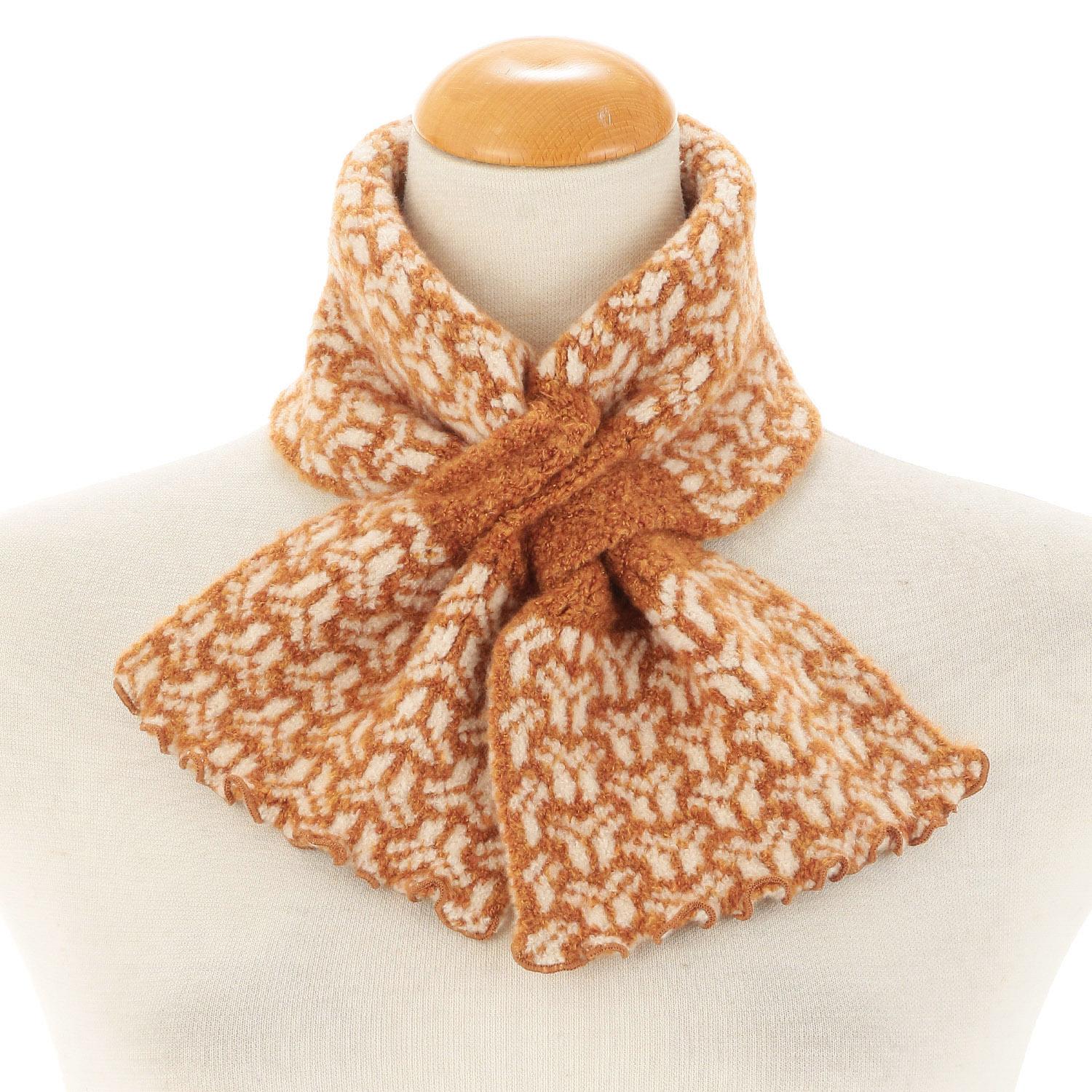 Made in Japan Slip-On Muffler Set Tortoise Shell Pattern