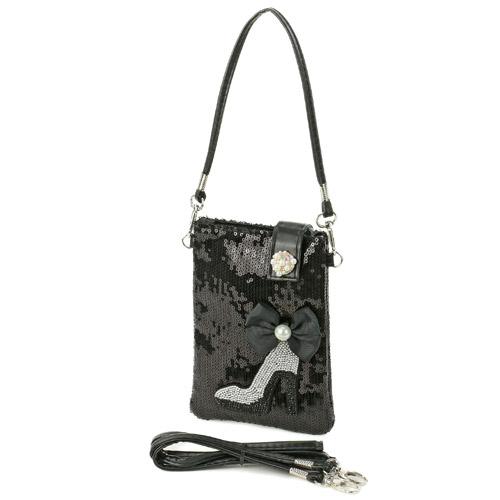 Sequin Smartphone Pouch - High Heels