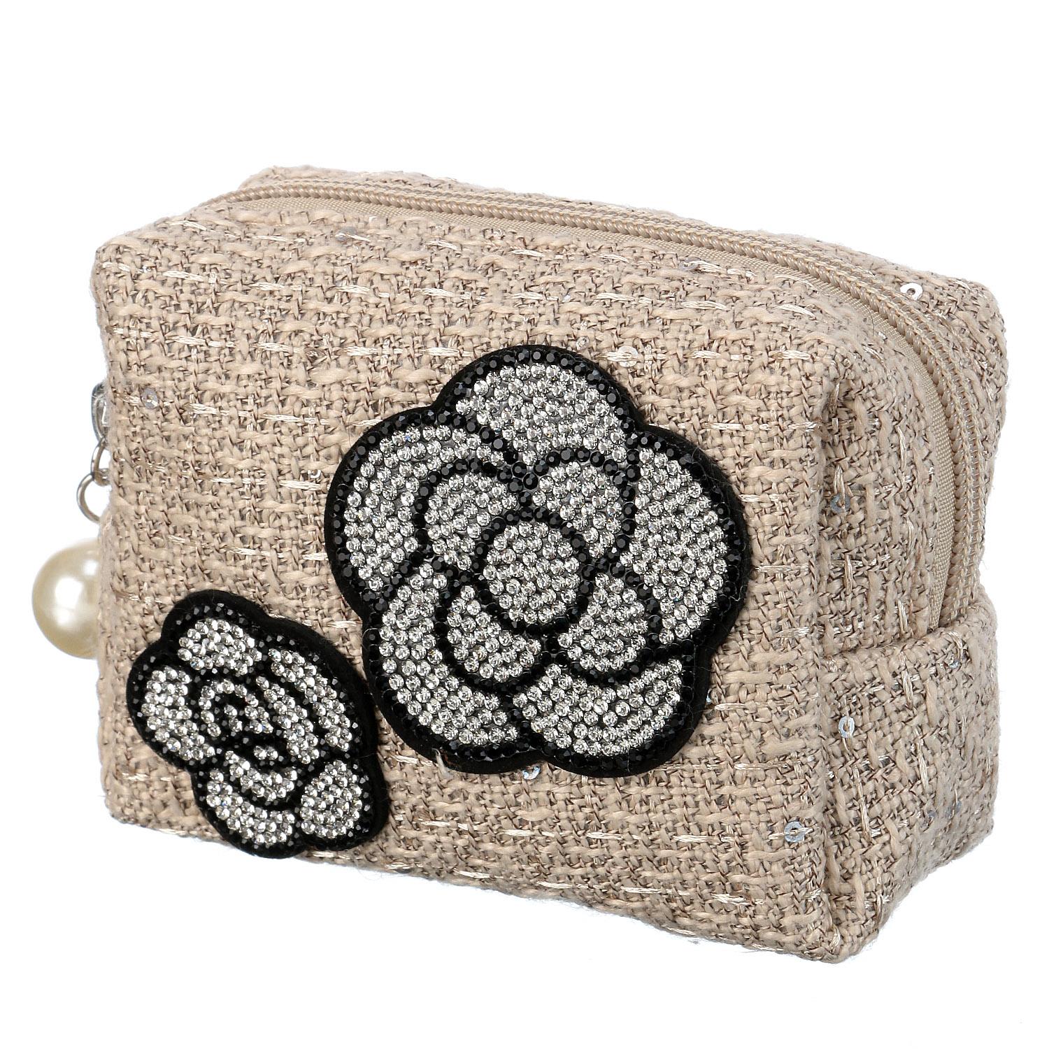 Decorative Tweed Pouch M