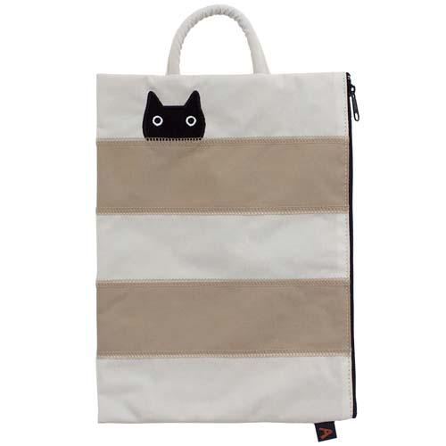 ATSUKO MATANO Flat Pouch Border Cat