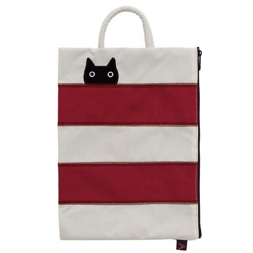 ATSUKO MATANO Flat Pouch Border Cat