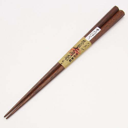 Edo Wooden Chopsticks, Specially Shaped Seven-Sided Cut, Ironwood, Small