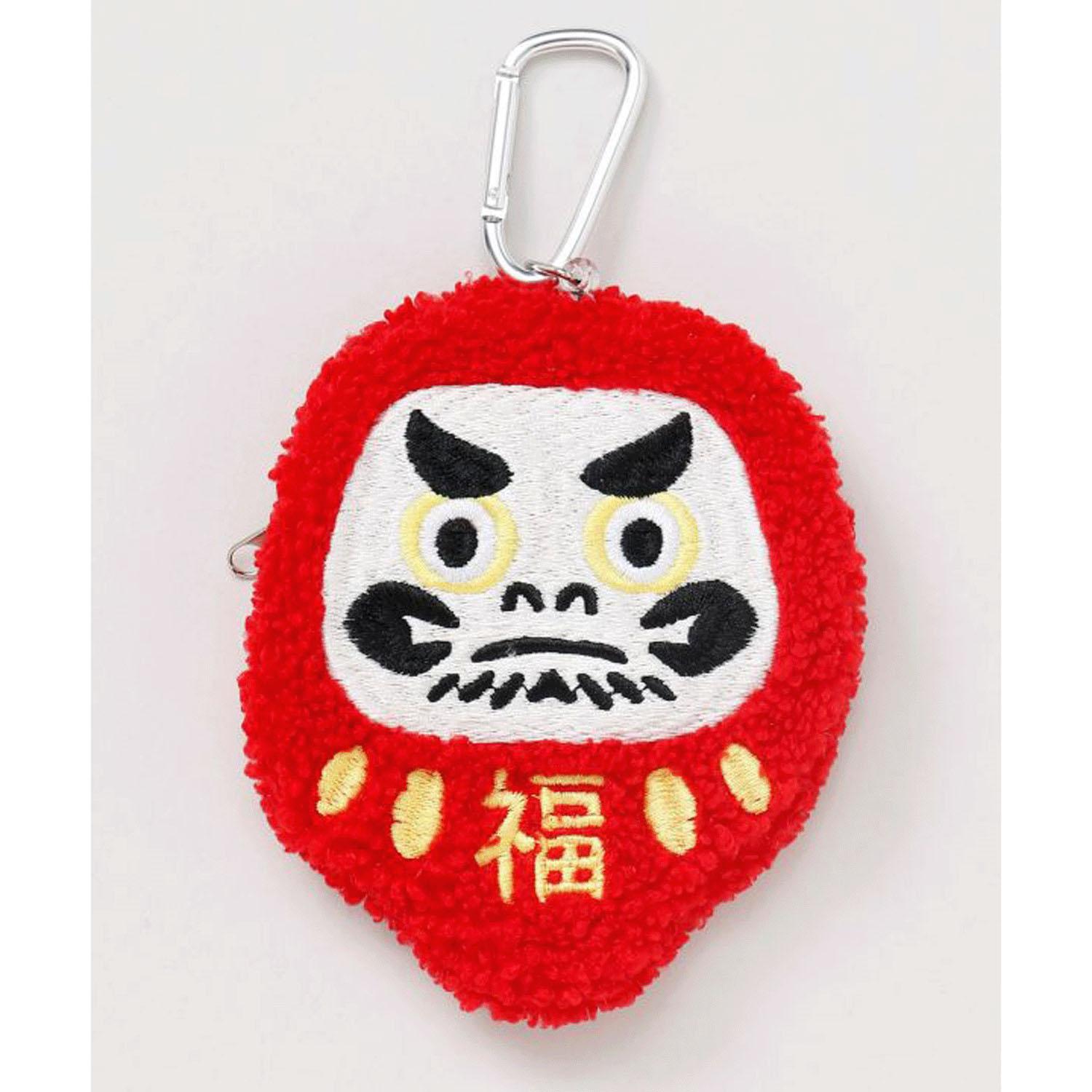 Folk Art Motif Reel Pouch 03 Daruma