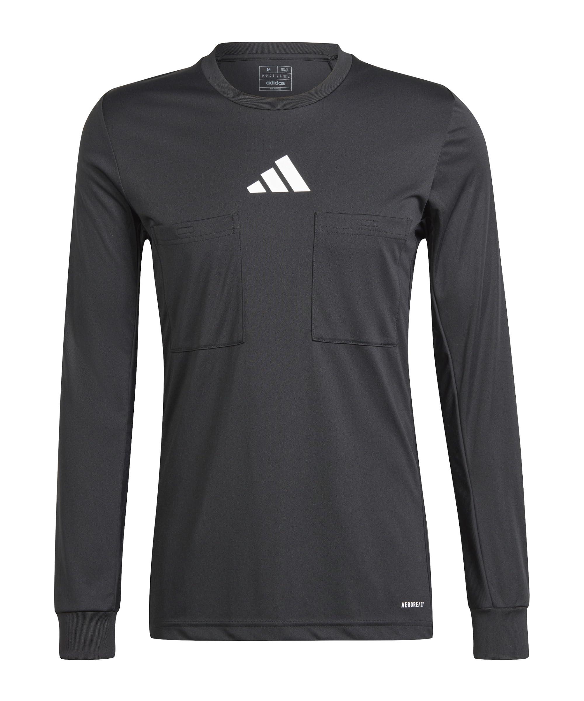 [Adidas] Soccer Long Sleeve T-Shirt Referee 24 Long Sleeve Jersey IFC20 Men's Black (IN8145) 2XL
