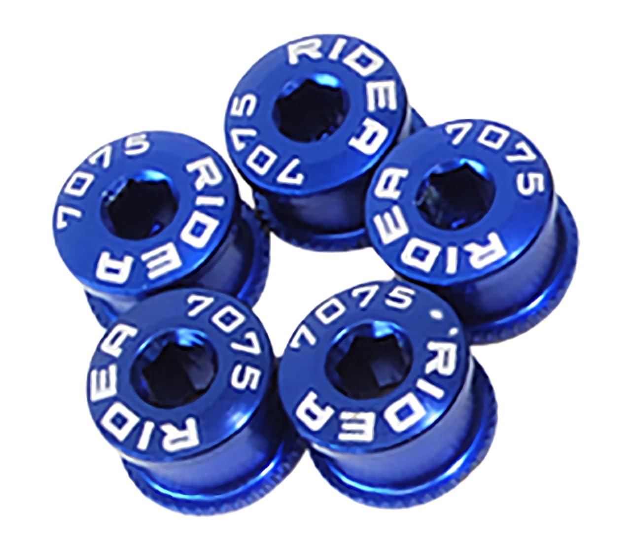 RIDEA Chainring Screw for Single TQXG-R5 Blue 5-Piece Set 147-05102