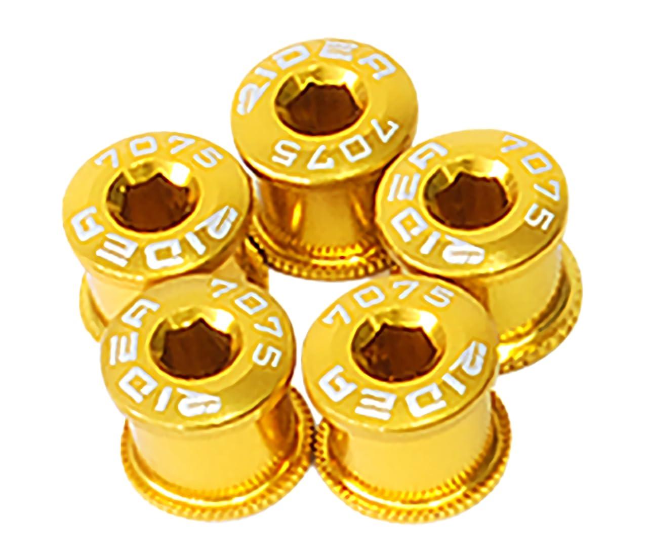 RIDEA Chainring Screw for Double Gold 8mm (Set of 5)