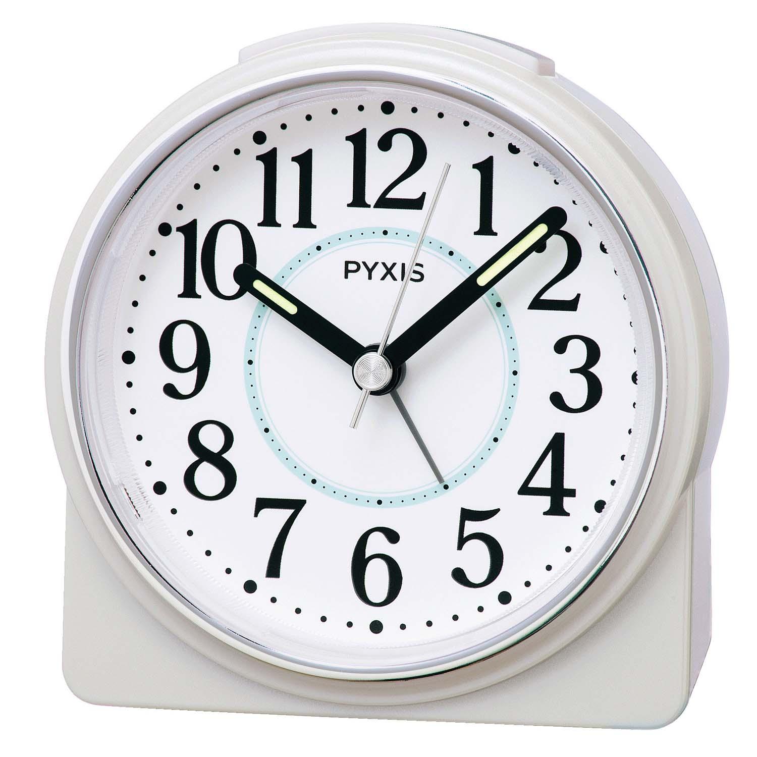 Seiko Clock Alarm Clock Table Clock Analog White Pearl 89×86×47mm PYXIS NR451W