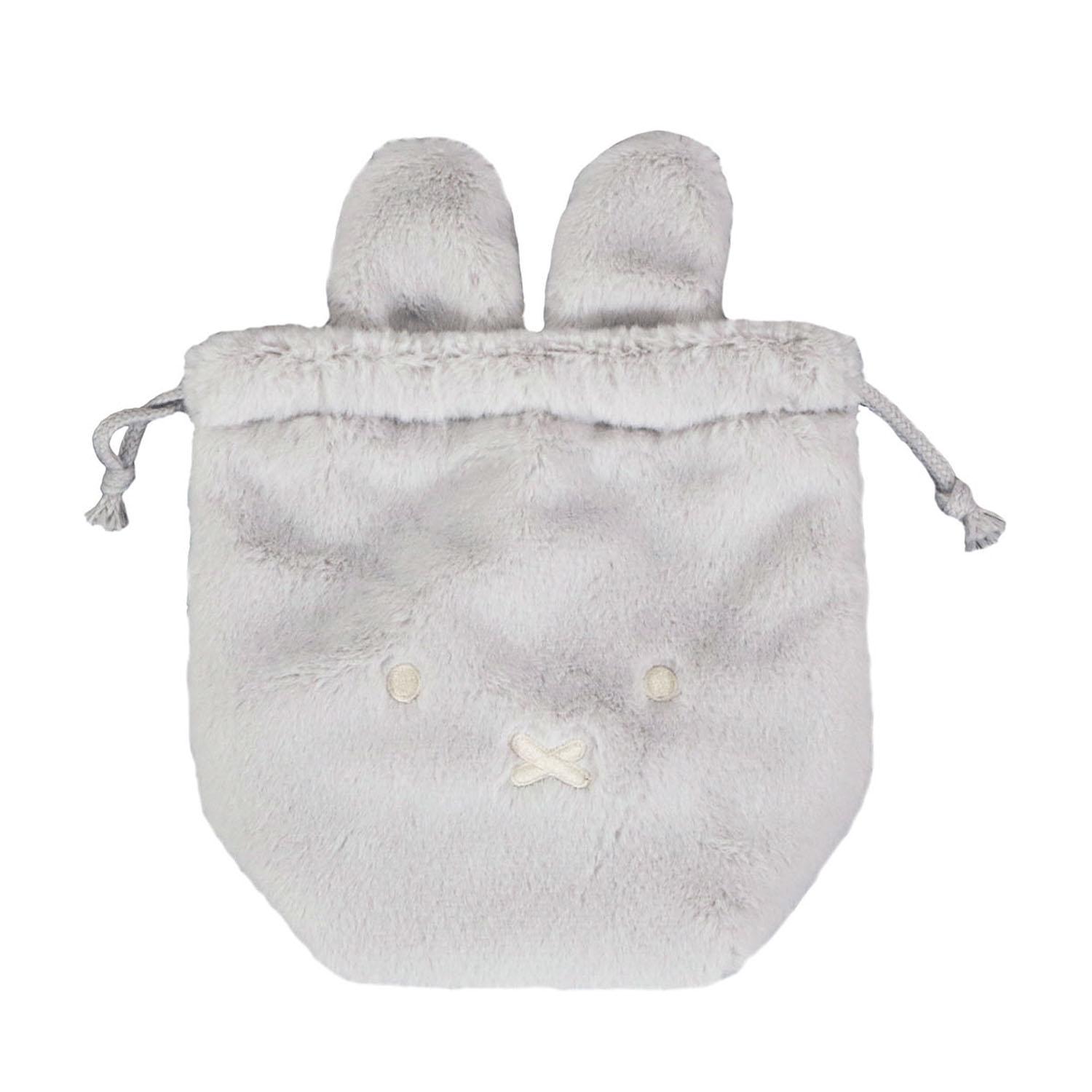 Miffy Drawstring Pouch, Gray