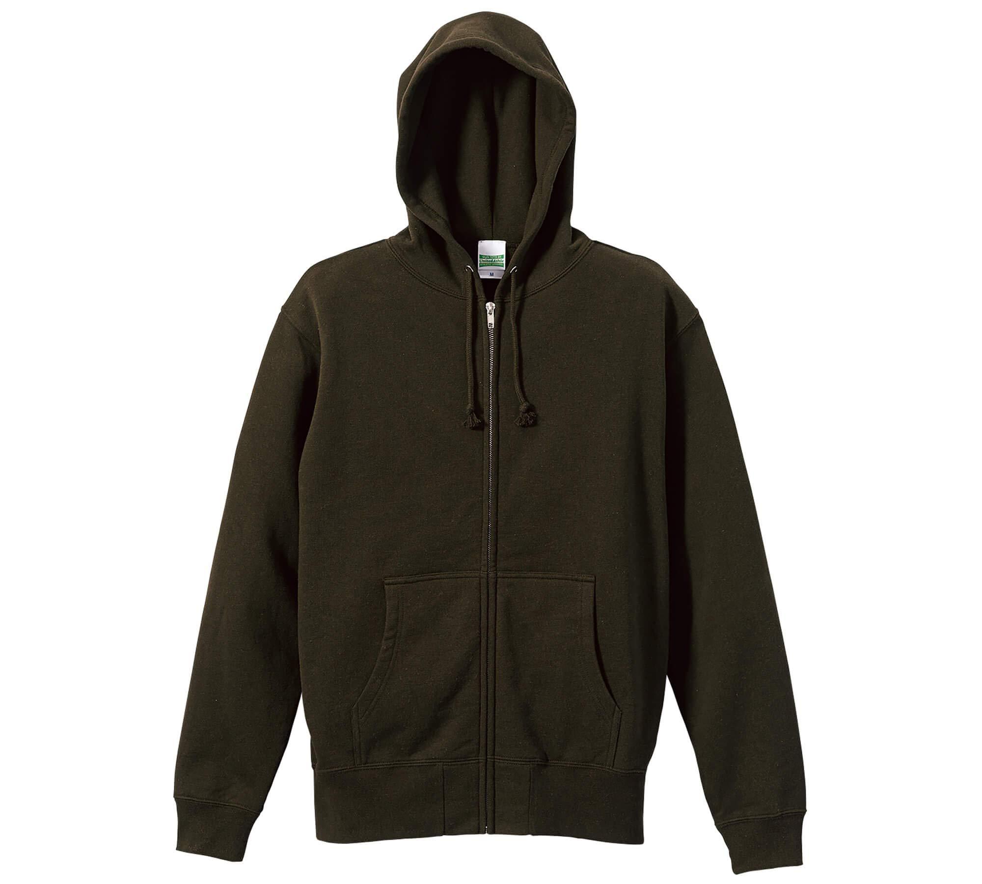 [United Athle] 10.0 oz Sweatshirt Full-Zip Hoodie (Brushed Pile Lining) 521301 033 Olive M