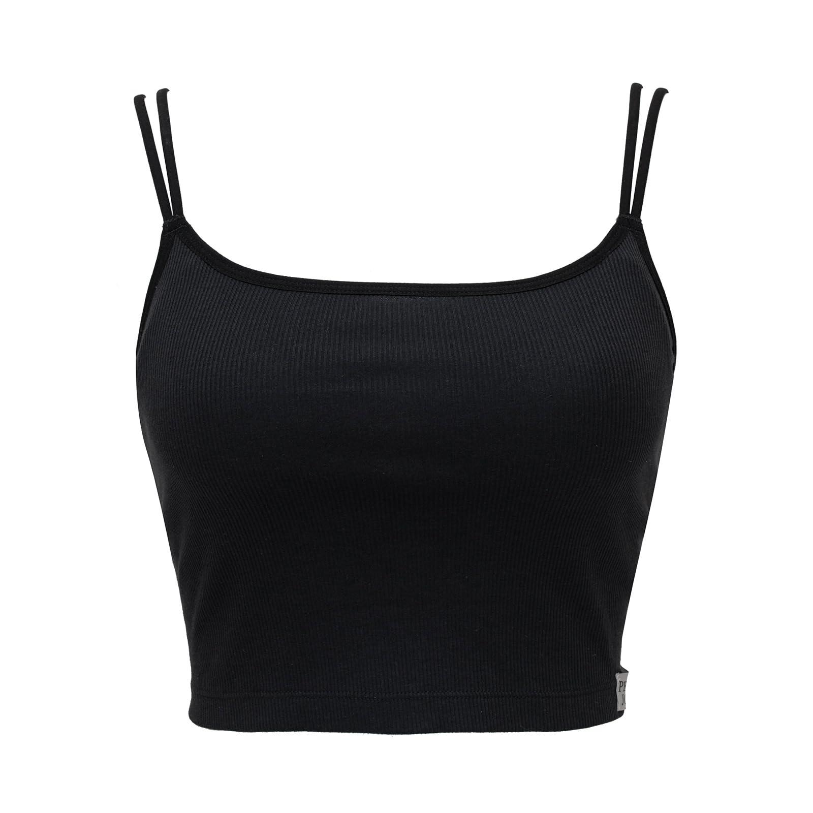 Half-Bra Camisole, Black, LL (2L)