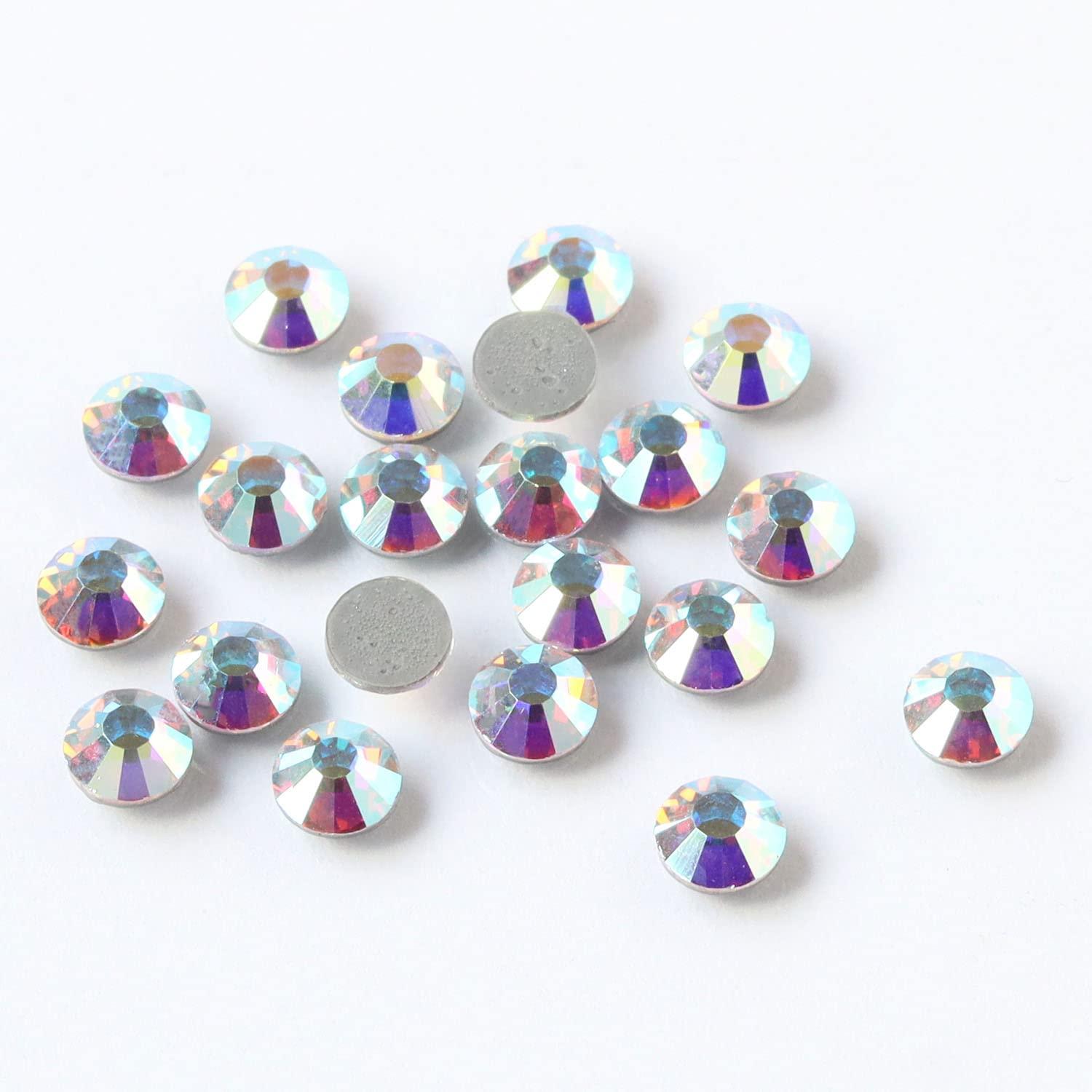 Nippon Button Trading Preciosa Rhinestone Hotfix Heat-Adhesive SS16 144-Piece Pack Crystal AB M2038SS16-20031L