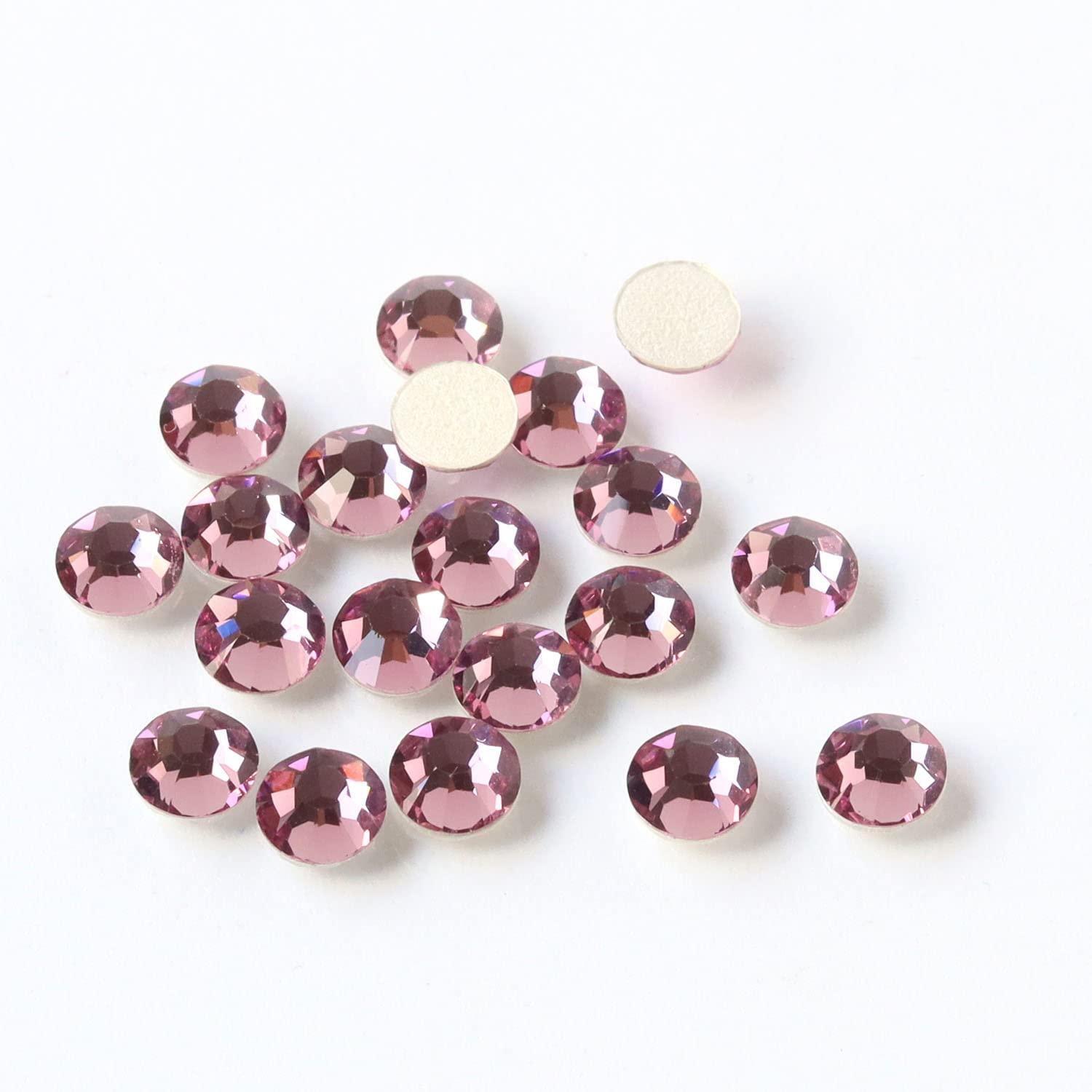 NBK Preciosa Rhinestone Hotfix Heat-Adhesive SS16 144-Piece Pack Light Amethyst M2038SS16-20020L